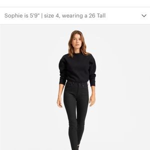 Everlane high rise black skinny jeans